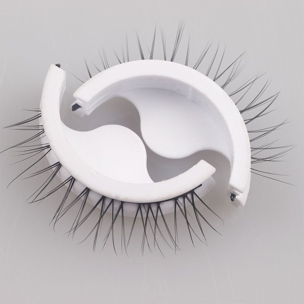 A Pair Of 8D Warm Faux Mink Self-Adhesive Wispy False Eyelashes 8mm N54-#4