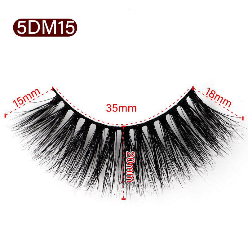 3D Mink False Eyelashes Natural Thick False Eyelashes 15-20 MM 5D-M15