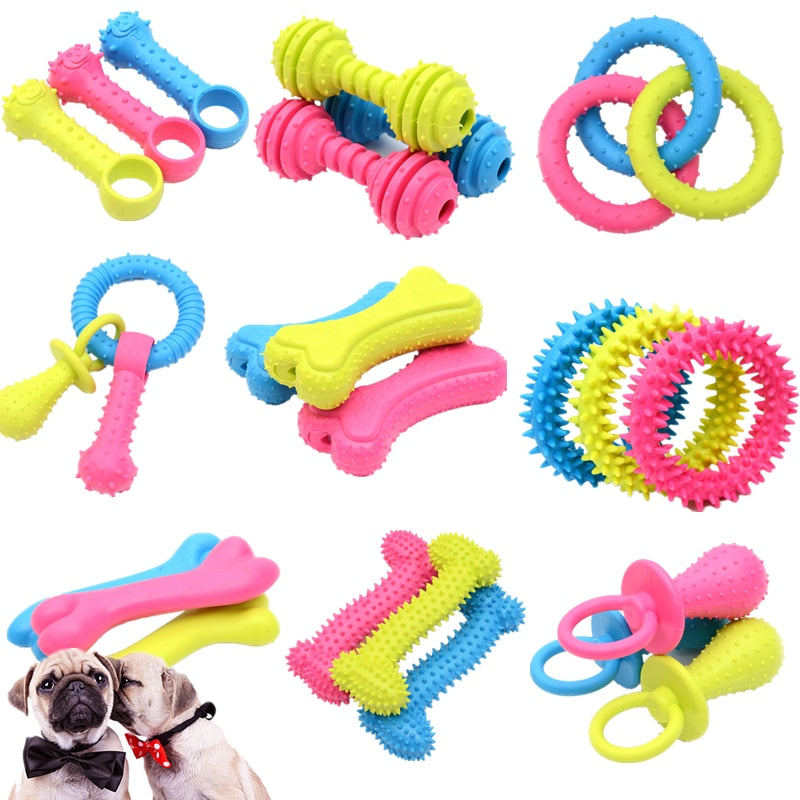 Neepet Dog Toys Rubber To Bite Cat Toy Teeth Cleaning Toys