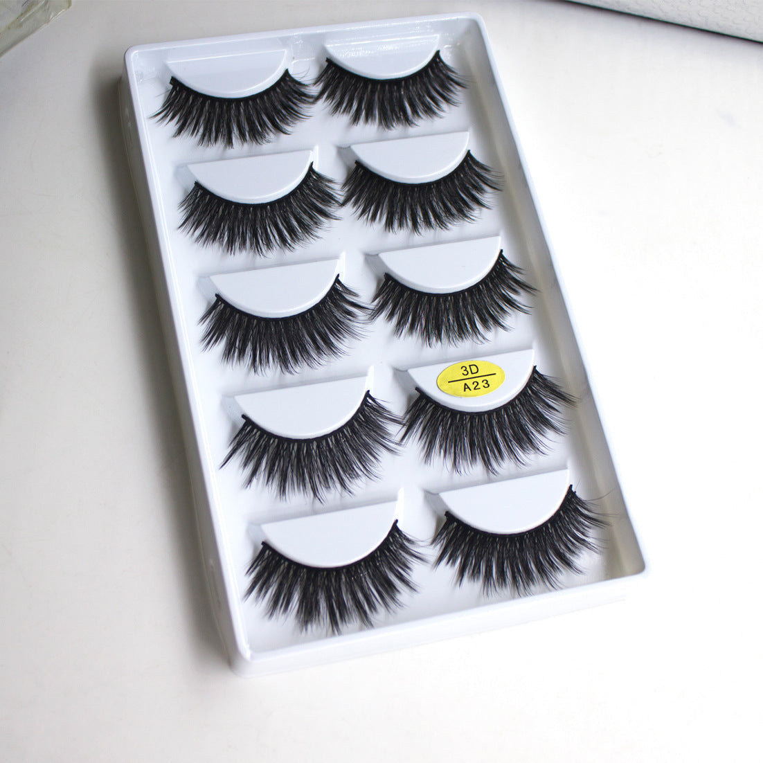 5-Pack 3D Faux Mink False Eyelashes Wispy False Eyelashes 8-13 MM 3DA52