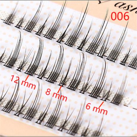 3D Faux Mink Segmented Lashess Wispy Handmade False Eyelashes 6-12MM Mix