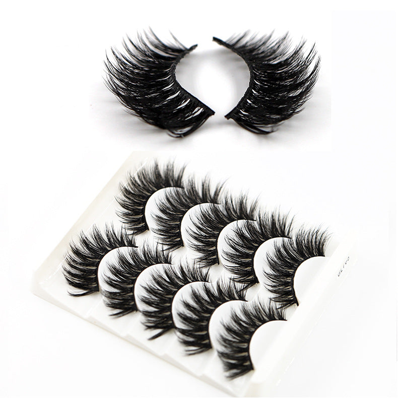 5-Pack 3D Faux Mink False Eyelashes Thick False Eyelashes 11-19 MM GL-702