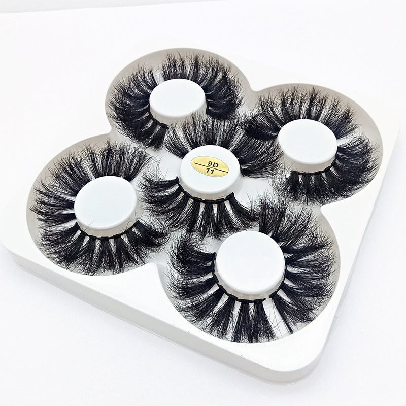 5 Pairs Of Flully Faux Mink Hair False Eyelashes 25mm 9D-11