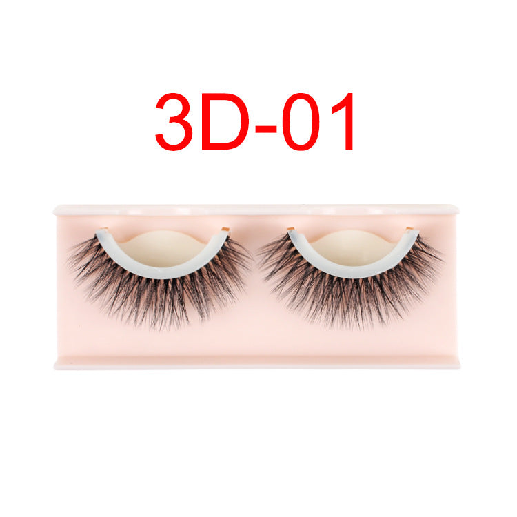 3D Waterproof False Eyelashes Mink False Eye Lashes With Glue Strips