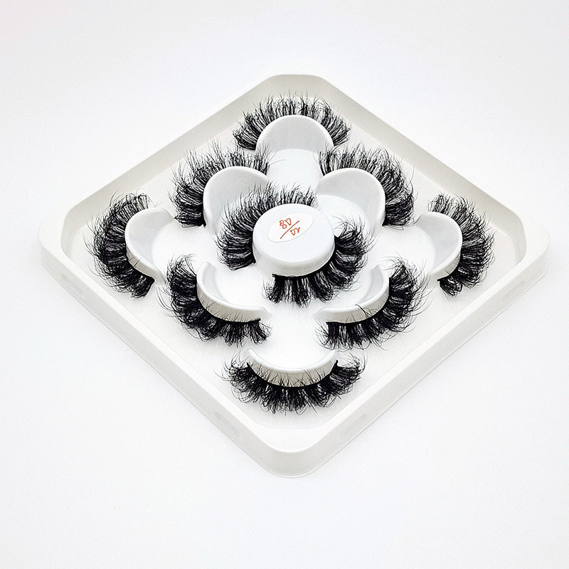 5 Pairs Of Flully Faux Mink Hair False Eyelashes 20mm 8D-02