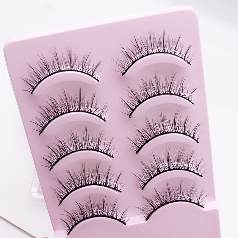 5-Pack 3D Faux Mink False Eyelashes Thick False Eyelashes 5-12 MM 074