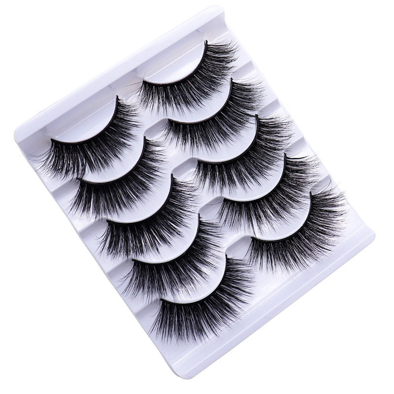 5-Pack 3D Faux Mink False Eyelashes Thick False Eyelashes 9-15 MM