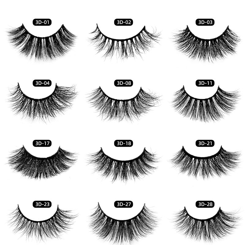 3D Waterproof False Eyelashes Mink Long Thick Mix False Eyelashes Kits