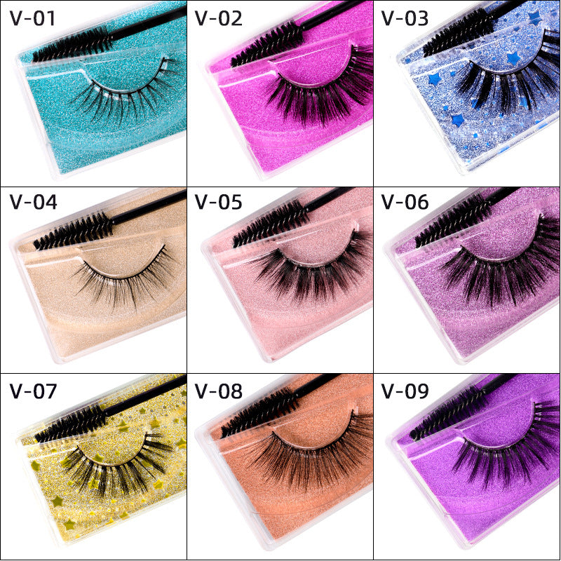 3D Reusable Waterproof False Eyelashes Mink Thick Mix False Eyelashes Kits