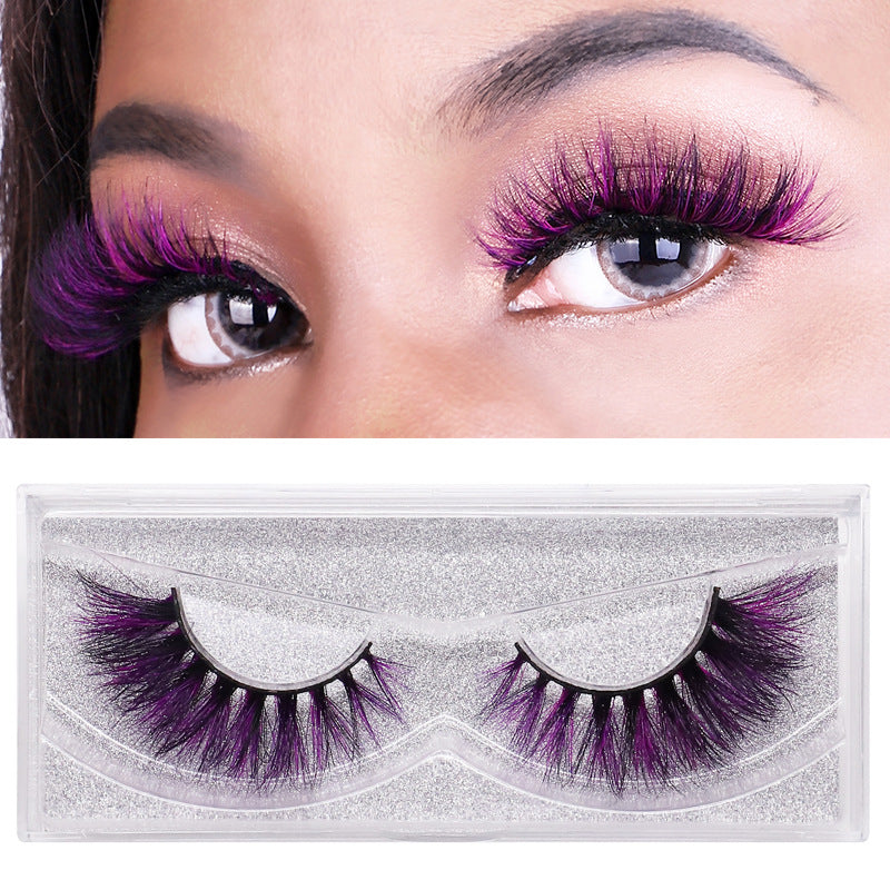 3D Waterproof And Reusable Colorful False Eyelashes Mink False Eye Lashes