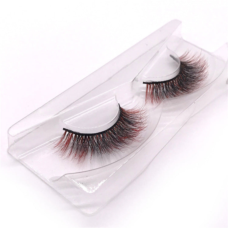 Colorful Mink Hair Exaggerated Long Natural Thick False Eyelashes 13mm