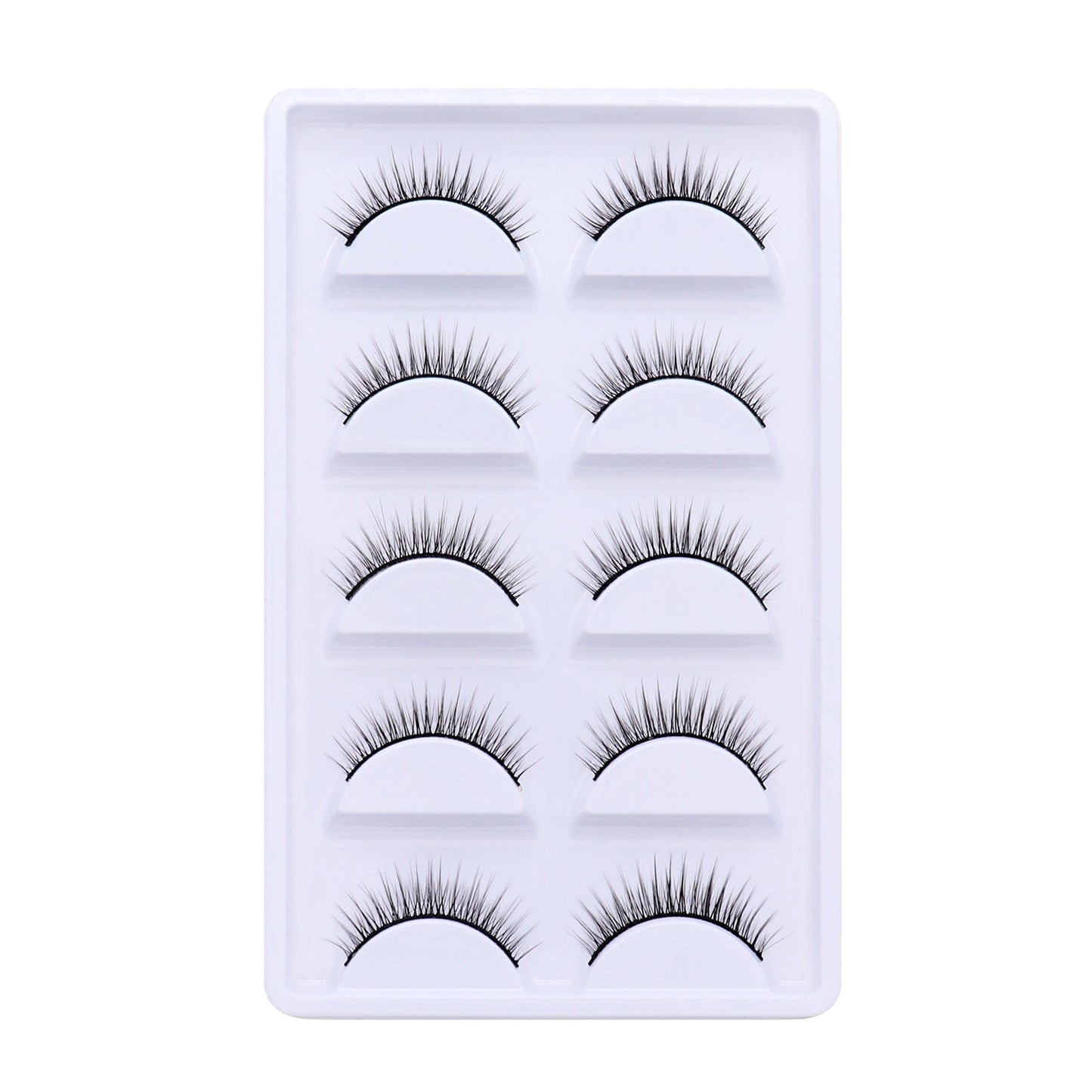 5-Pack 3D Faux Mink False Eyelashes Thick False Eyelashes 6-9 MM 017