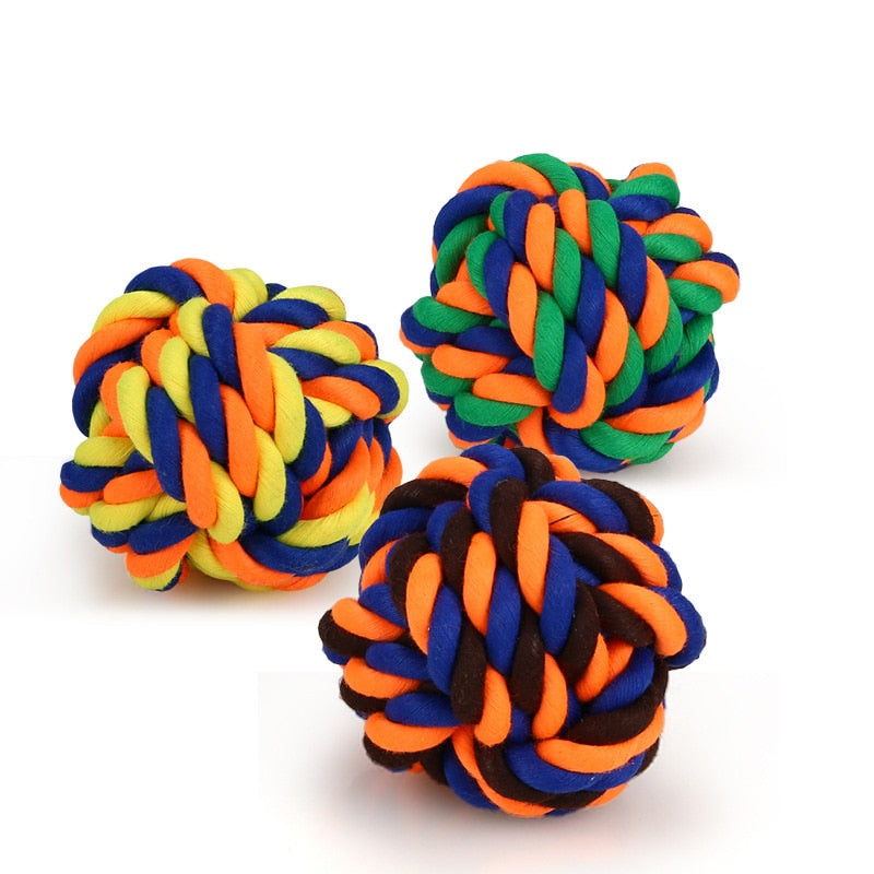 Neepet Dog Chew Toys Cleaning Teeth Puppy Cat Rope Knot Ball Toy