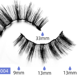 5 Pack 3D Reusable Waterproof  Magnetic Mink False Eyelashes With Eyeliner Glue