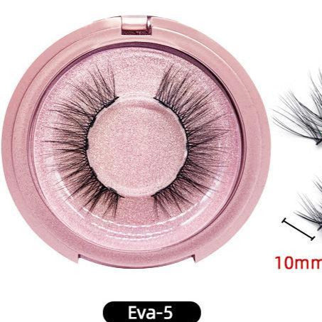 3D Reusable Waterproof  Magnetic Mink False Eyelashes With Eyeliner Glue