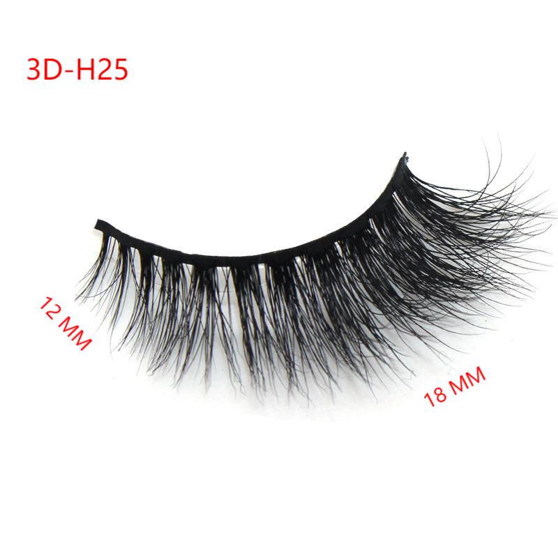 3D Mink False Eyelashes Natural Thick False Eyelashes 12-18 MM 3D-H25