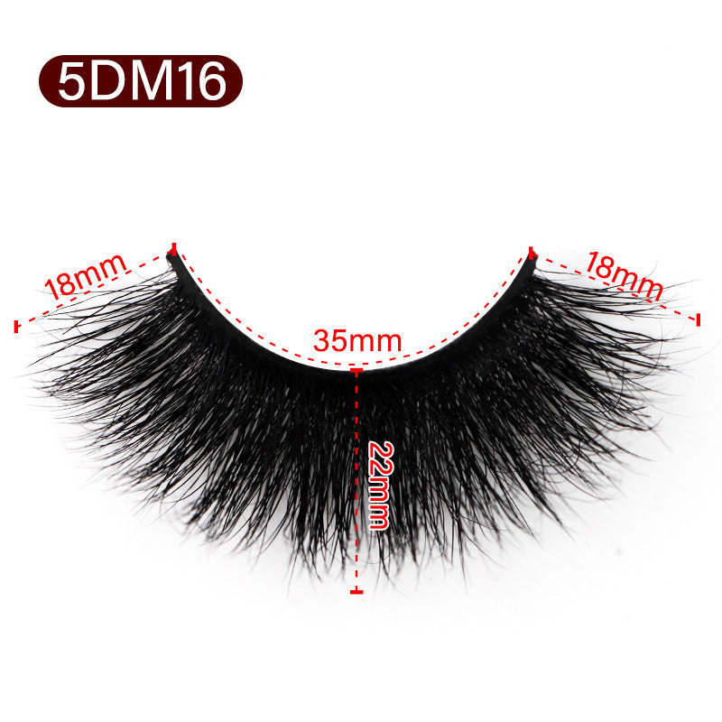 3D Mink False Eyelashes Natural Thick False Eyelashes 18-22 MM 5D-M16