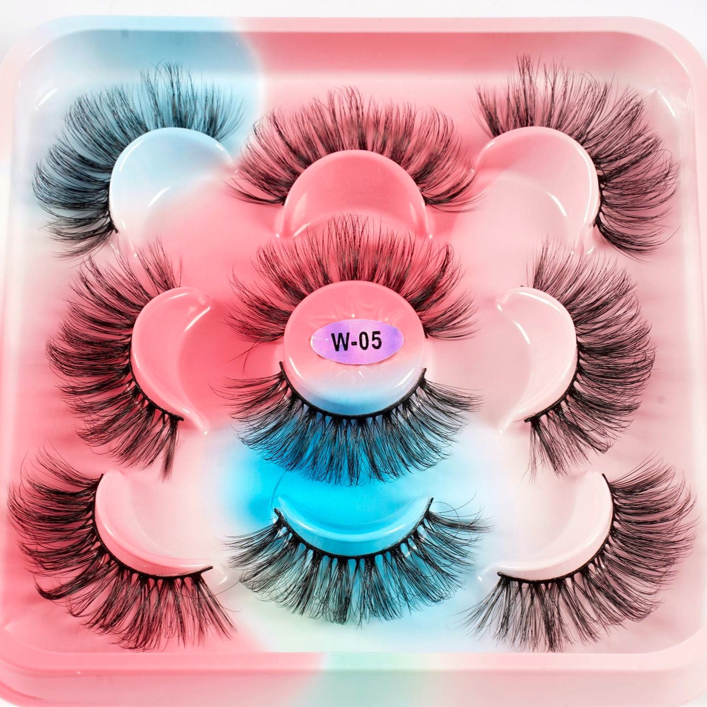 5 Pack 3D Waterproof False Eyelashes D Curl Eyelashes Mink False Eye Lashes