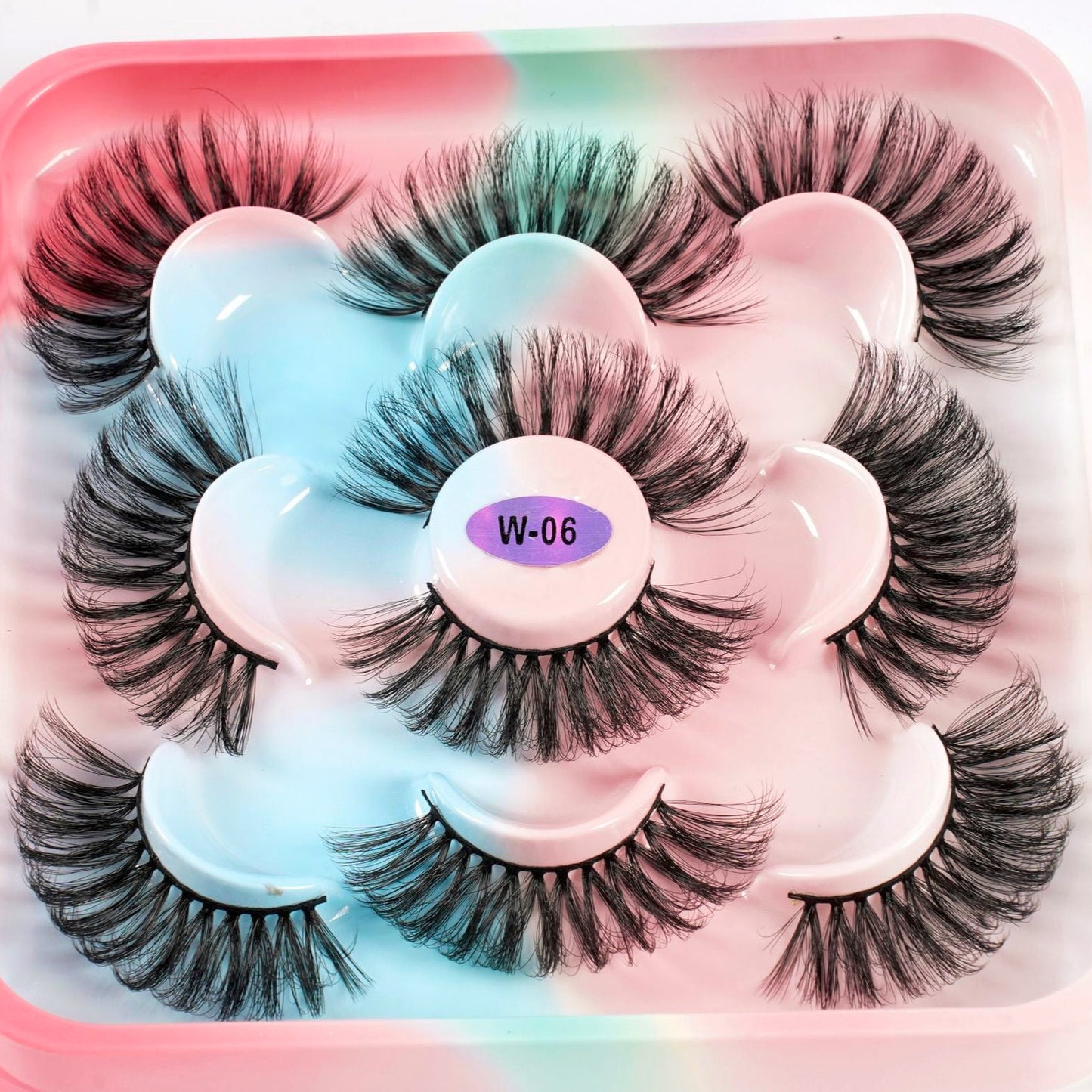 5 Pack 3D Waterproof False Eyelashes D Curl Eyelashes Mink False Eye Lashes