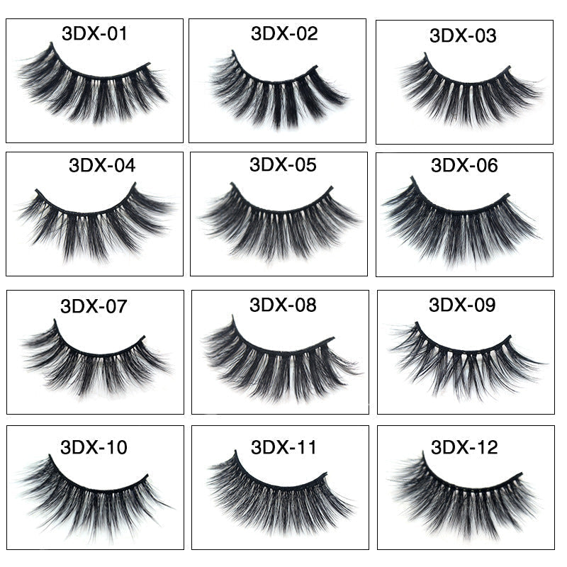 5-Pack 3D Faux Mink False Eyelashes Thick False Eyelashes 10-16 MM 3DX-20