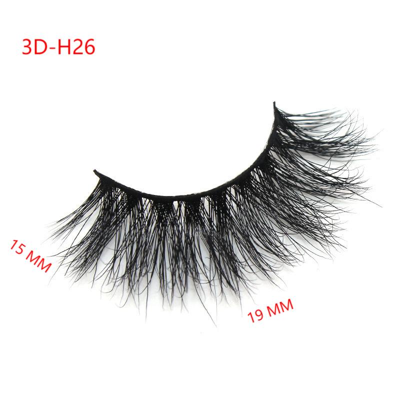 3D Mink False Eyelashes Natural Thick False Eyelashes 15-19 MM 3D-H26