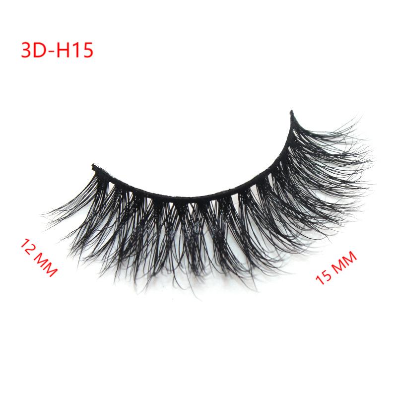 3D Mink False Eyelashes Natural Thick False Eyelashes 12-15 MM 3D-H15