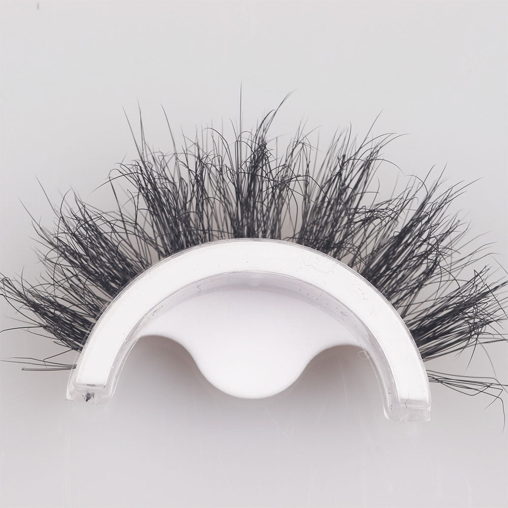 A Pair Of 8D Warm Faux Mink Self-Adhesive False Eyelashes 12mm N53-#4