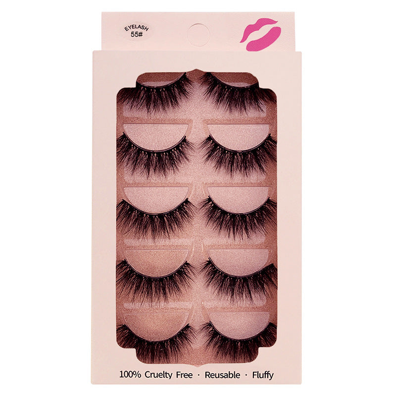 5 Pack 3D Waterproof False Eyelashes Mink Mix False Eye Lashes