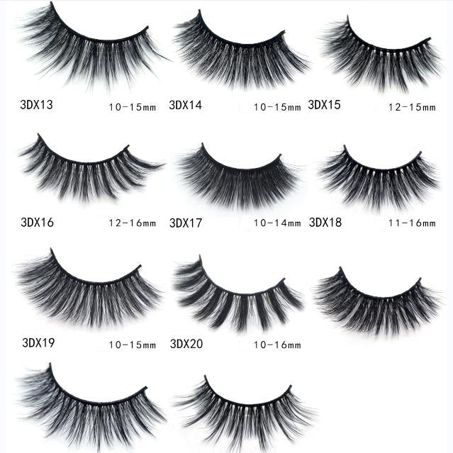 5-Pack 3D Faux Mink False Eyelashes Thick False Eyelashes 10-16 MM 3DX-20