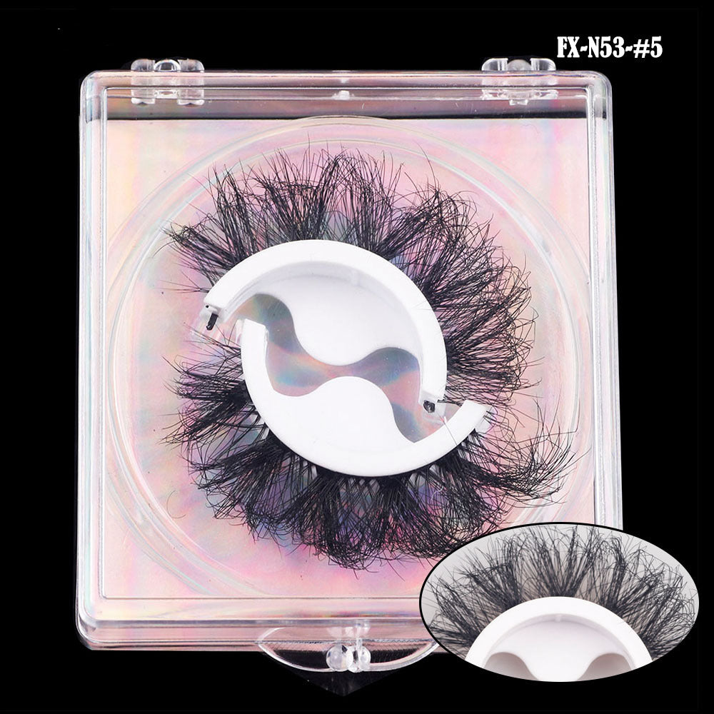 A Pair Of 8D Warm Faux Mink Self-Adhesive False Eyelashes 12mm N53-#5