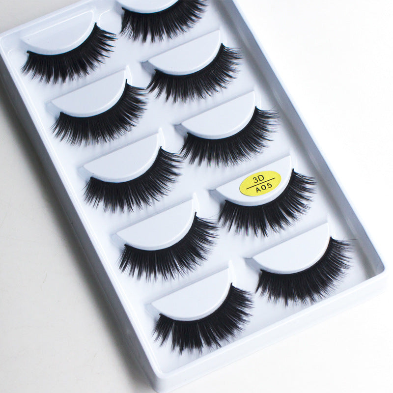 5-Pack 3D Faux Mink False Eyelashes Thick False Eyelashes 6-14 MM 3DA05