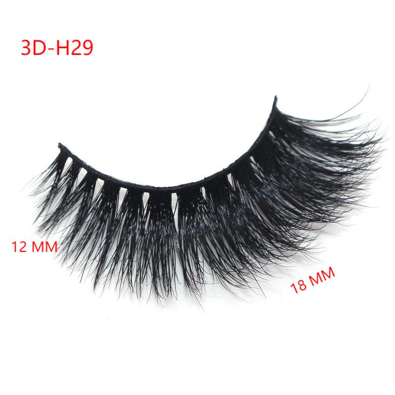 3D Mink False Eyelashes Natural Thick False Eyelashes 12-18 MM 3D-H29