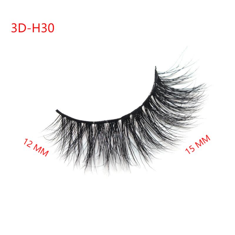 3D Mink False Eyelashes Natural Thick False Eyelashes 12-15 MM 3D-H30