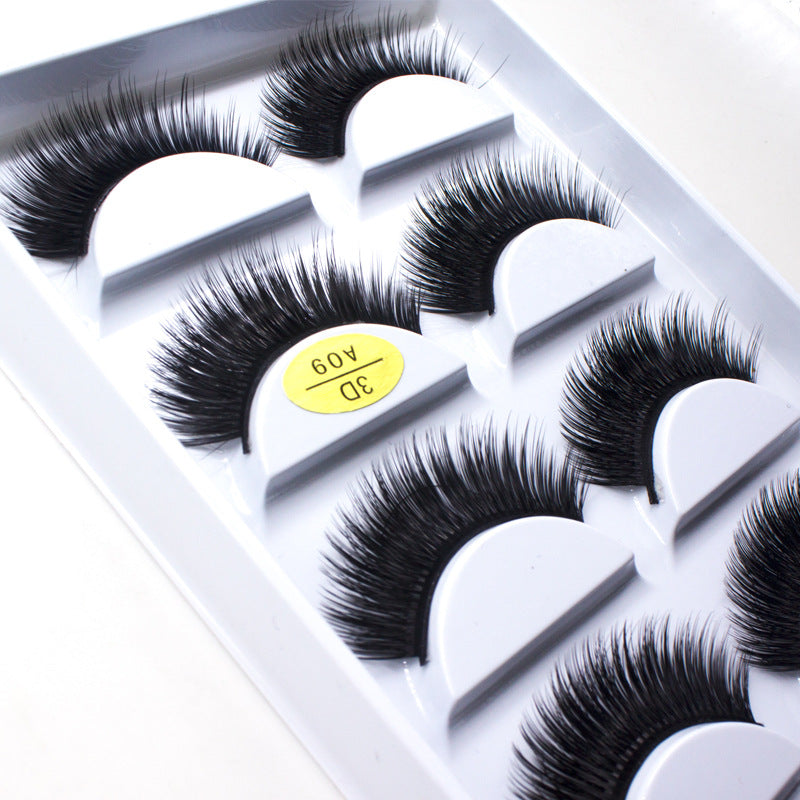 5-Pack 3D Faux Mink False Eyelashes Thick False Eyelashes 11-16 MM 3DA09