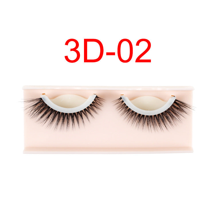 3D Waterproof False Eyelashes Mink False Eye Lashes With Glue Strips