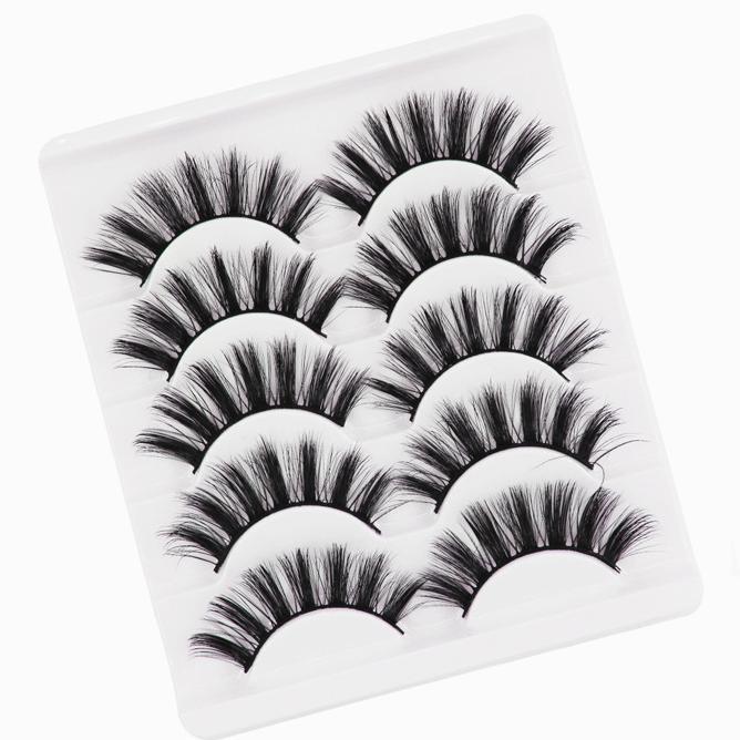 5-Pack 3D Faux Mink False Eyelashes Thick False Eyelashes 11-19 MM GL-702