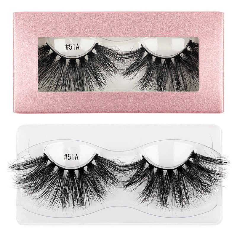 3D Mink False Eyelashes Handmade Natural Thick False Eyelashes 20-25 MM 51A