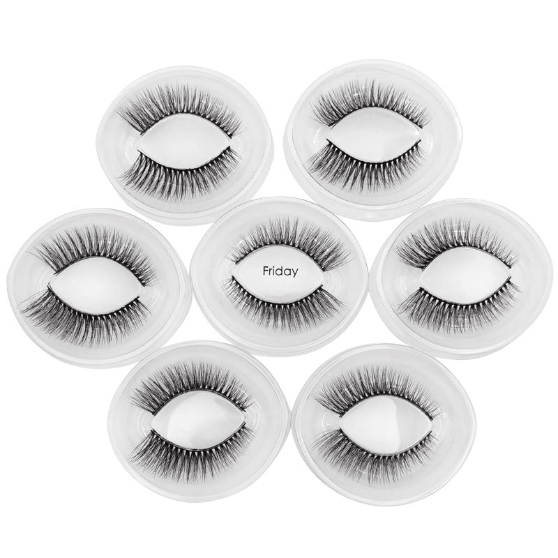 7 Pairs of 3D Mink False Eyelashes 11mm Week Series-Friday