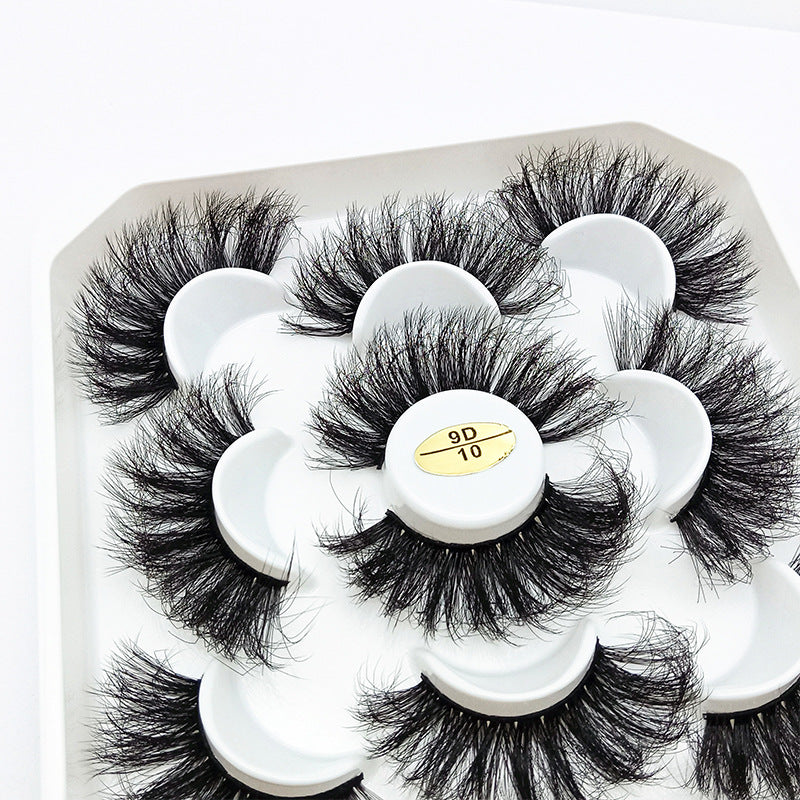 5 Pairs Of Flully Faux Mink Hair False Eyelashes 22mm 9D-10