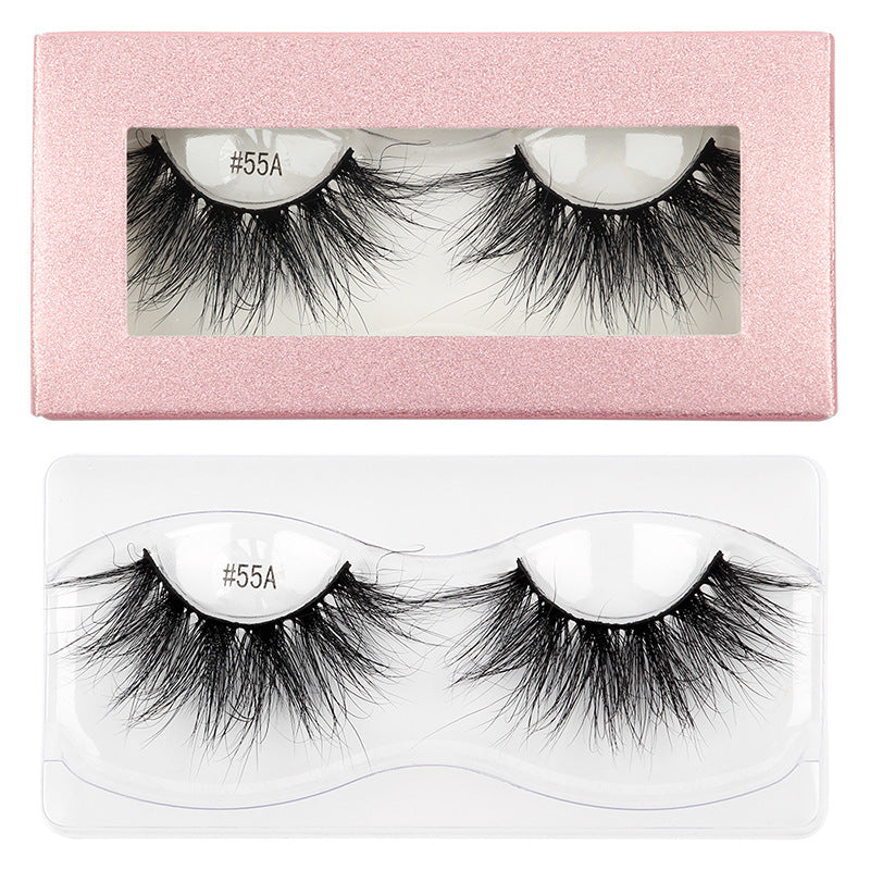 3D Mink False Eyelashes Handmade Natural Thick False Eyelashes 16-22 MM 55A