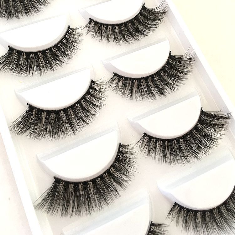 5 Pairs Of 3D Imitation Mink Hair Eyelashes Thick Imitation Mink Hair False Eyelashes 25mm