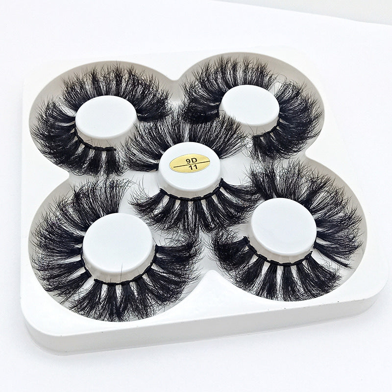 5 Pairs Of Flully Faux Mink Hair False Eyelashes 25mm 9D-11