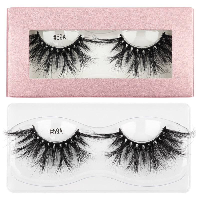 3D Mink False Eyelashes Handmade Natural Thick False Eyelashes 17-21MM 59A