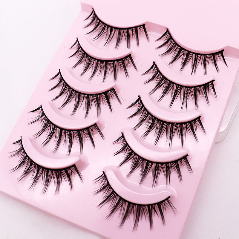 5-Pack 3D Faux Mink False Eyelashes Thick False Eyelashes 9-12 MM 025