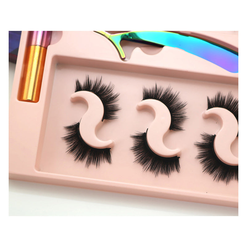 6 Pairs Magnetic Set of Glue Free Thick Curly Faux Mink Hair False Eyelashes 12mm HML03