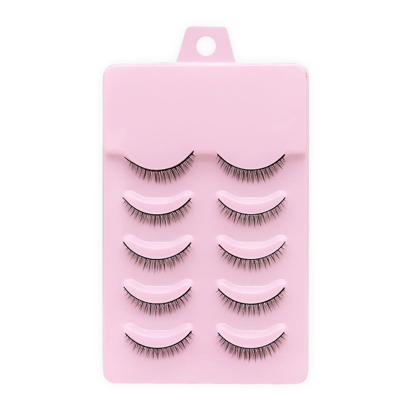 5 Pairs Of 3D Soft Cotton Stalks Thick 3D Faux Mink Hair False Eyelashes 8mm