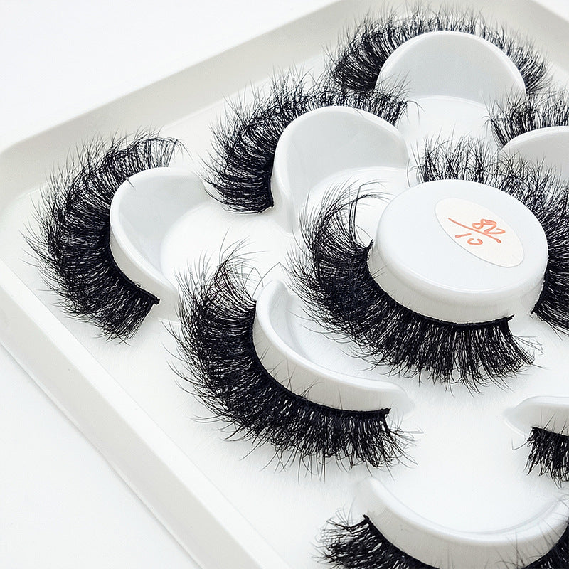 5 Pairs Of Flully Faux Mink Hair False Eyelashes 15mm 8D-10