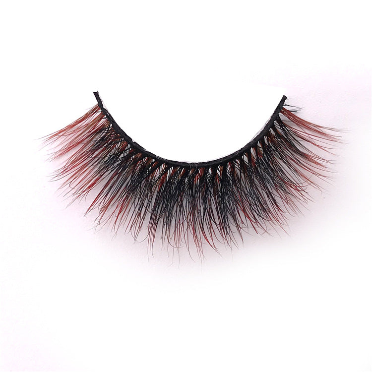 Colorful Mink Hair Exaggerated Long Natural Thick False Eyelashes 13mm