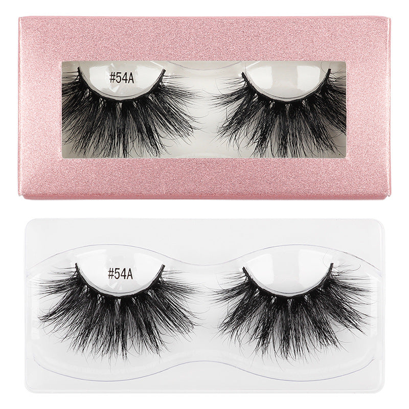 3D Mink False Eyelashes Handmade Natural Thick False Eyelashes 15-21 MM 54A