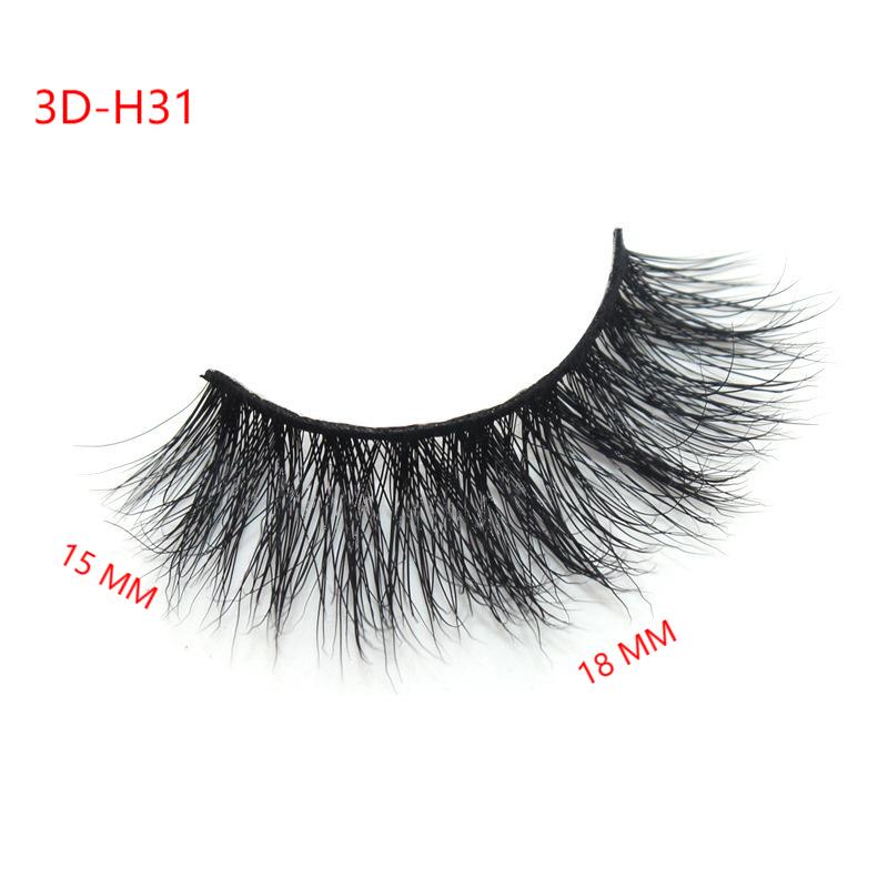 3D Mink False Eyelashes Natural Thick False Eyelashes 15-18 MM 3D-H31